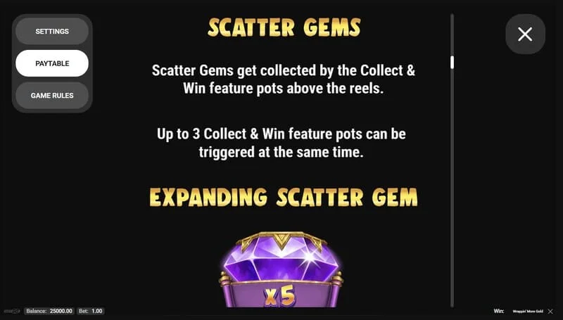 Wrappin' More Gold – dragulj-Scatter na valjcima